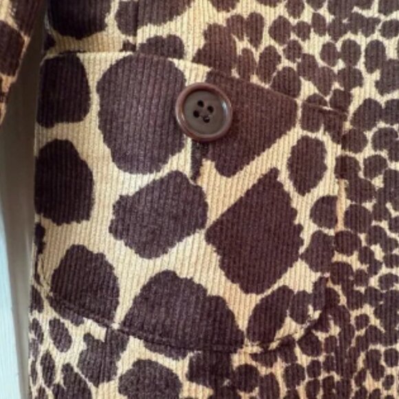 Trina Turk | Giraffe Print Corduroy Jacket - Picture 3 of 6